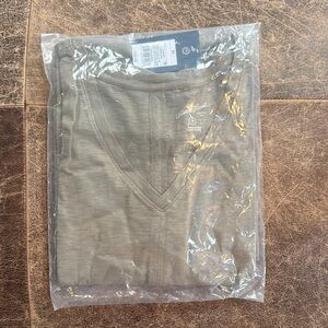 V-Neck Khaki Maxi Dress